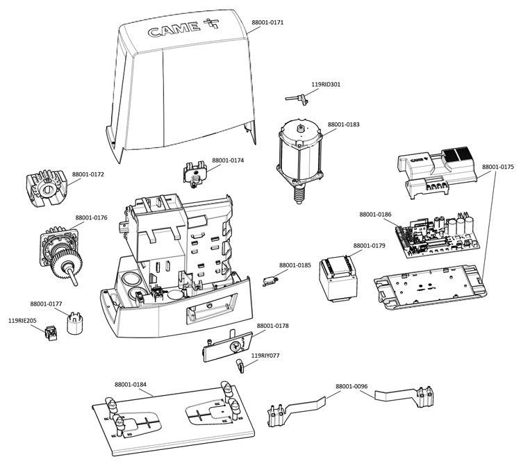 Запчасти для привода CAME BKV15AGS