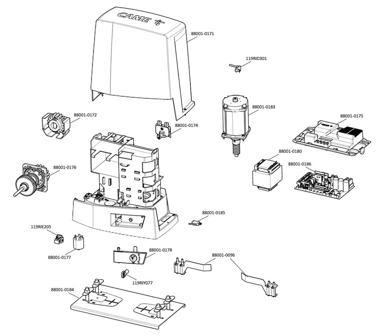 Запчасти для привода CAME BKV20AGS