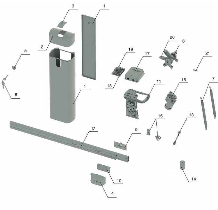 Запчасти шлагбаума DoorHan BARRIER-NSS Запчасти шлагбаума DoorHan BARRIER-NSS