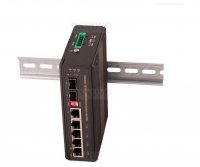 OSNOVO SW-80412/IC(Booster) промышленный 6-и портовый PoE коммутатор Gigabit Ethernet с питанием от 12V